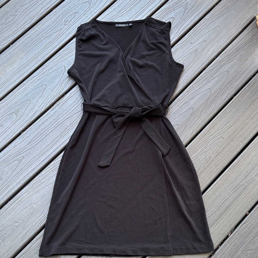 Apt. 9 Black Sleeveless Wrap Dress